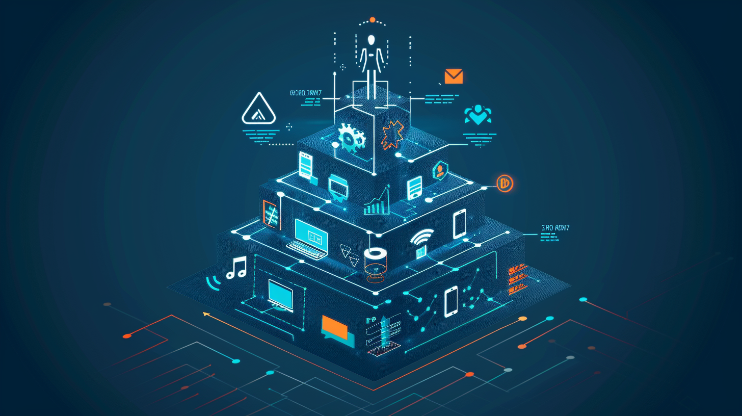 pyramid-shaped illustration showing skills over time